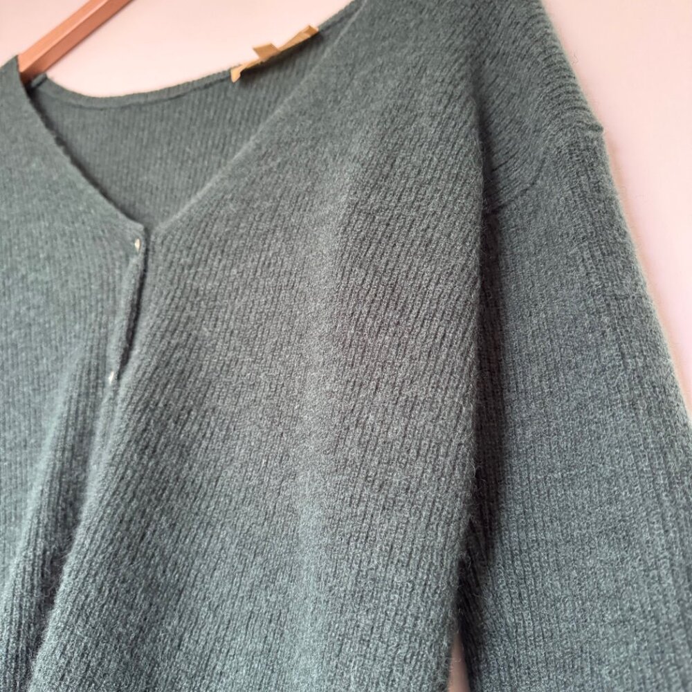 Sezane Barry Cardigan - Dark Green - Picture 4 of 5